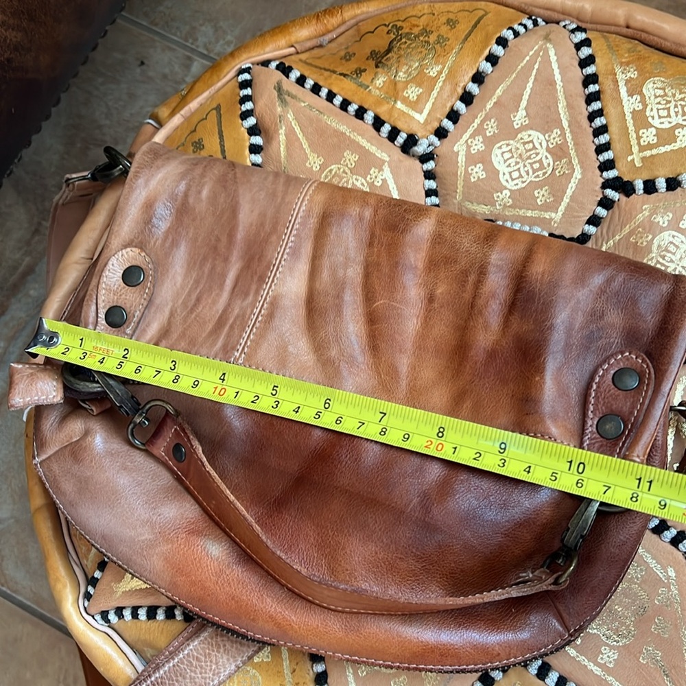 Bed Stu Brown Distressed Leather Hobo Bag - Picture 5 of 9